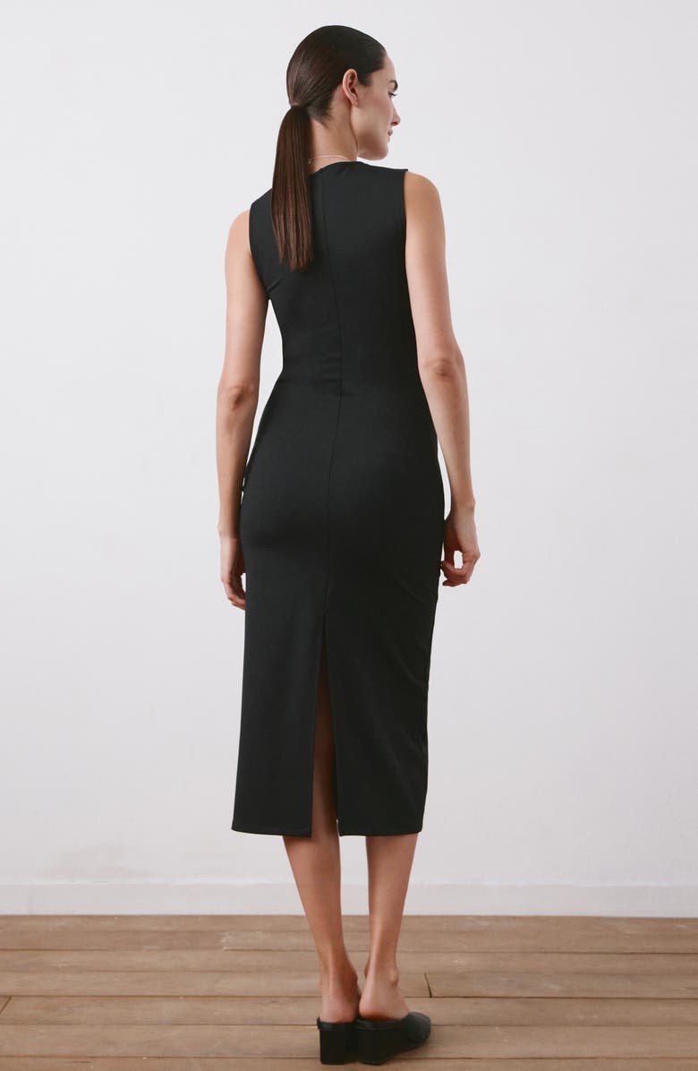 MANGO V-Neck Sleeveless Maternity Dress, Alternate, color, Black