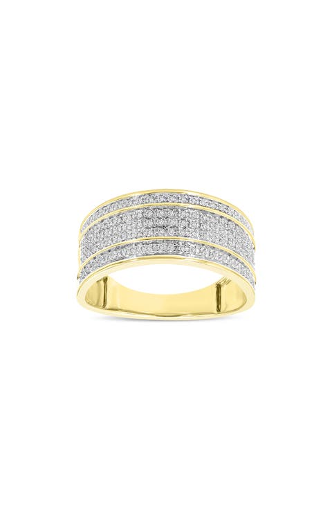 Elysium 10K Gold Pavé Diamond Band Ring