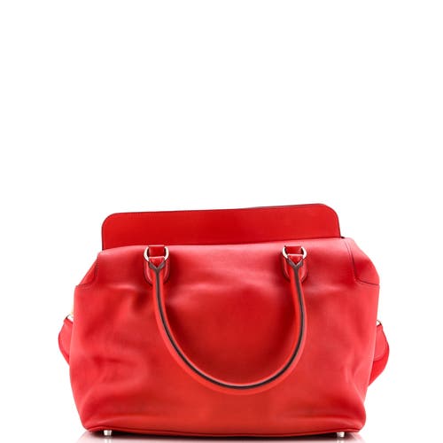 Pre-owned Hermes Hermes Toolbox Bag Swift 33 In Red