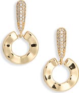 Panacea Pavé Bar & Circle Drop Earrings
