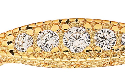 Queen Jewels Vintage Swirl Eternity Cubic Zirconia Ring In Gold