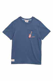 Scotch & Soda Kids' Embroidered Guitar Pocket T-Shirt