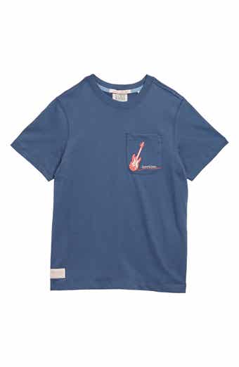 Scotch & Soda Kids' Embroidered Guitar Pocket T-Shirt