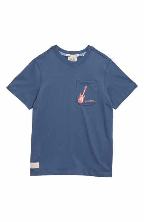 Scotch & Soda Kids' Embroidered Guitar Pocket T-Shirt