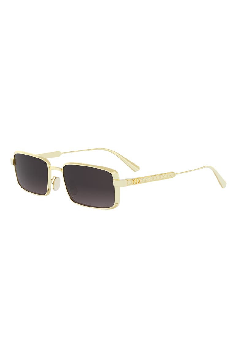 'DiorCannage S2U Rectangular Sunglasses, Alternate, color, SHINY GOLD / GRADIENT SMOKE