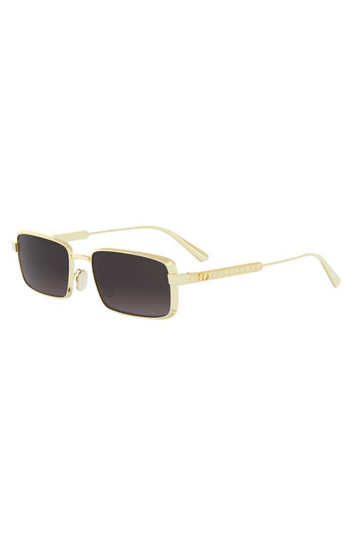 Dior Cannage S2u Rectangular Sunglasses In Gold