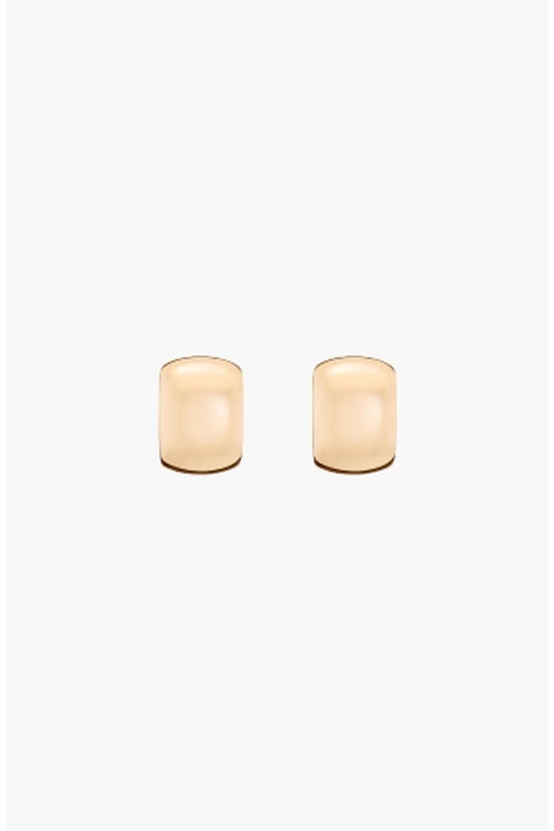 Chunky Huggie Earrings, Alternate, color, Yellow Gold Vermeil