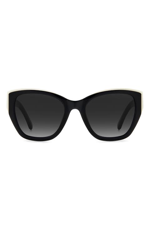 yolanda 51mm polarized gradient cat eye sunglasses