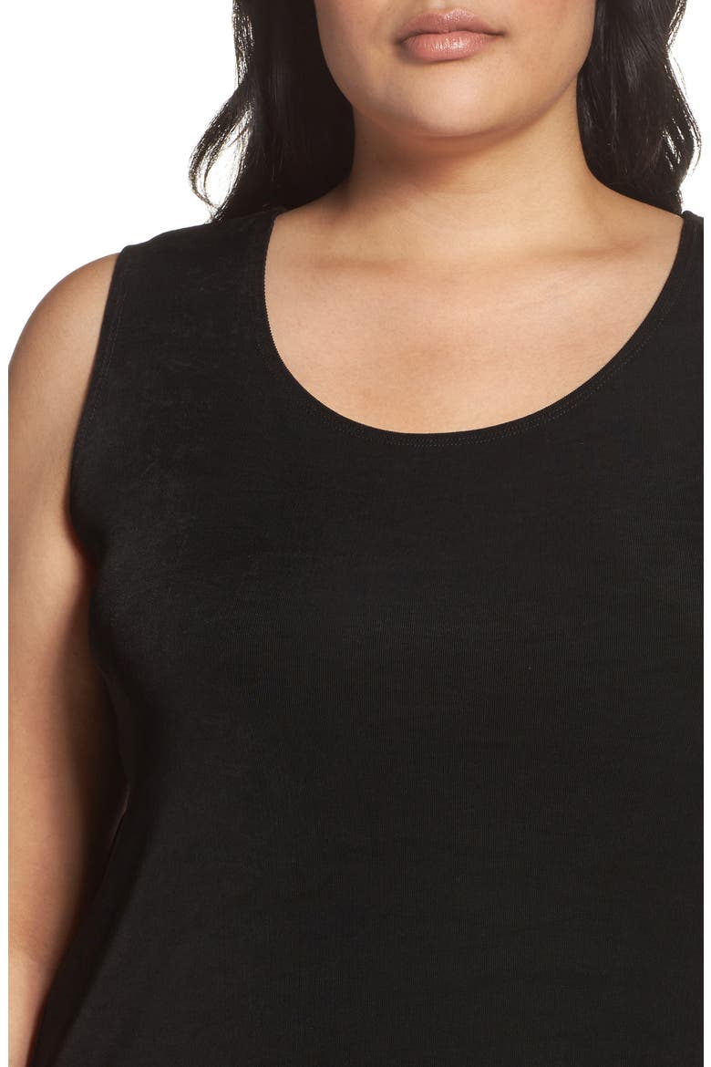 Sleeveless Stretch Knit Tunic, Alternate, color, BLACK