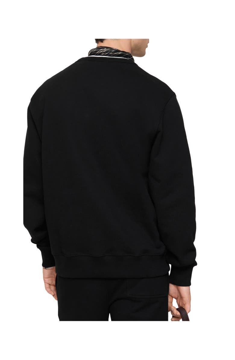 Burberry Logo Cotton Sweatshirt, Alternate, color, Black