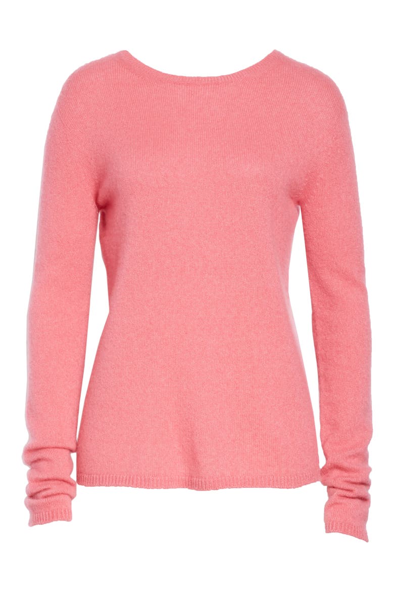Stelvio Cashmere & Silk Sweater, Alternate, color, SHOCKING PINK