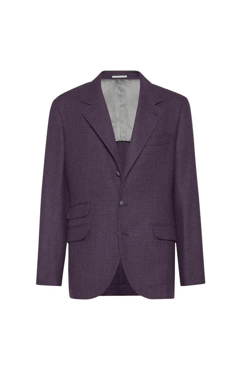 Brunello Cucinelli Blazer with metal buttons, Main, color, Burgundy