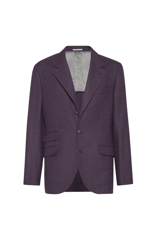 Brunello Cucinelli Blazer With Metal Buttons In Purple