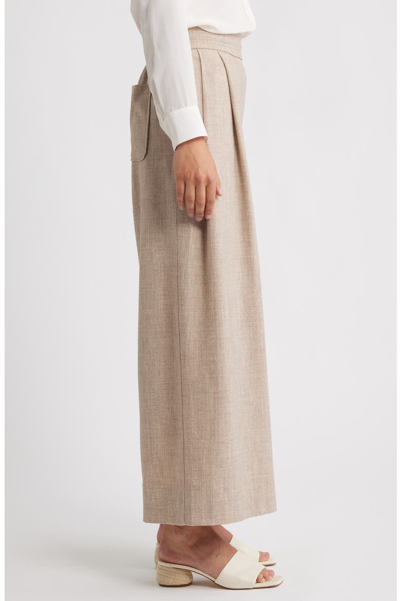 Ultra Skyrise Pleated Wide Leg Pants, Alternate, color, HEATHER KHAKI