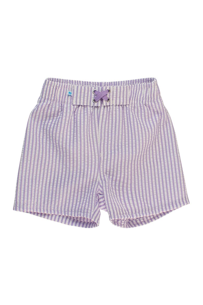 Baby Boys UPF50+ Swim Trunks, Main, color, Lavender Seersucker