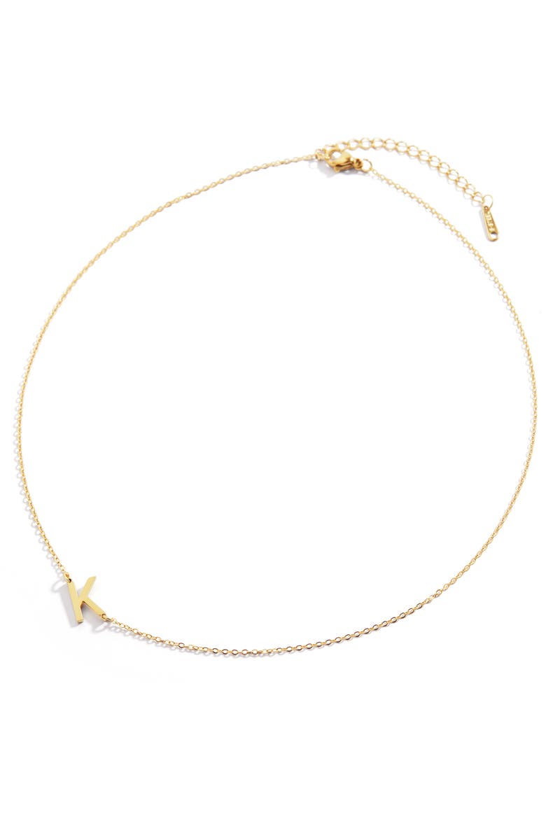 Statement Initial Necklace, Alternate, color, Letter O