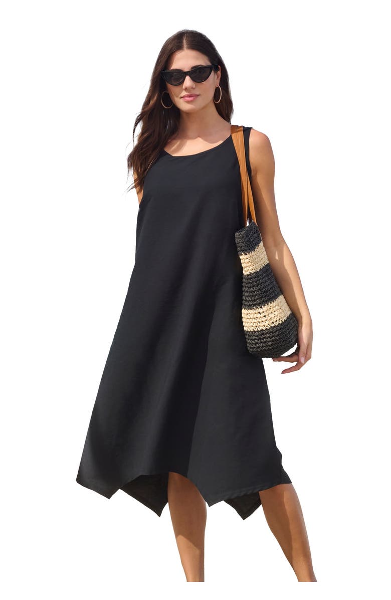 Swim 365 brrr° Cooling Sharktail Cover Up, Main, color, Black