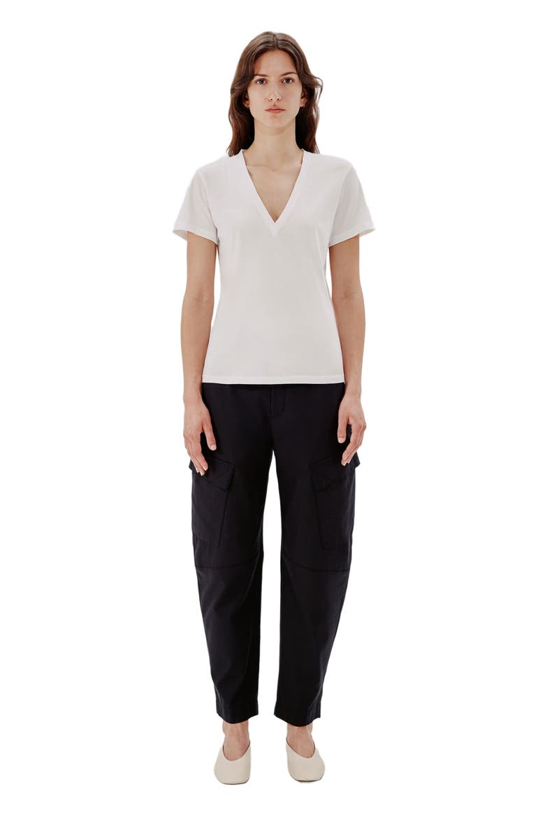 V-NECK TEE, Main, color, WHITE