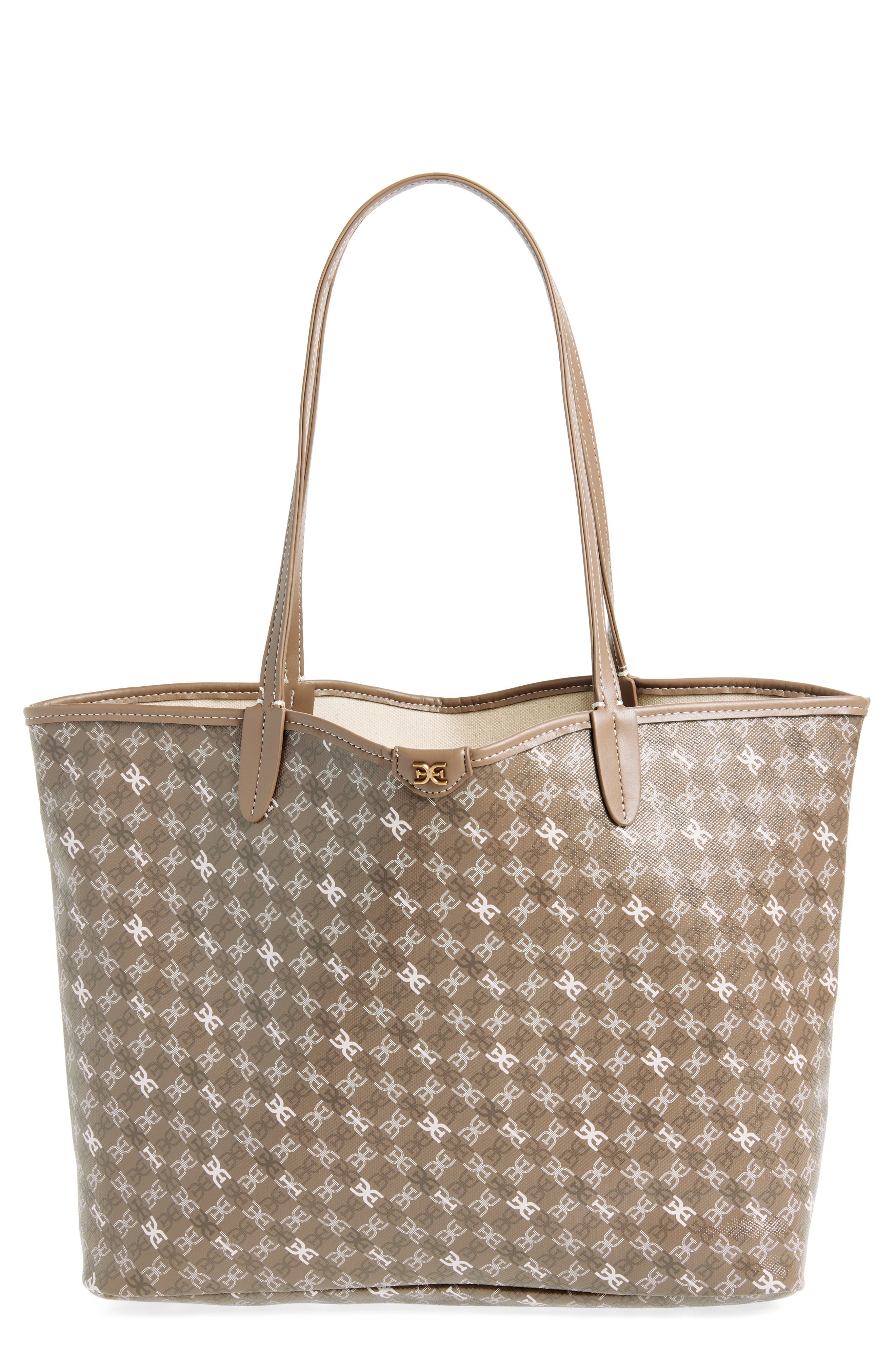 Sam Edelman Medium Harper Monogram Shopper Tote in Taupe at Nordstrom