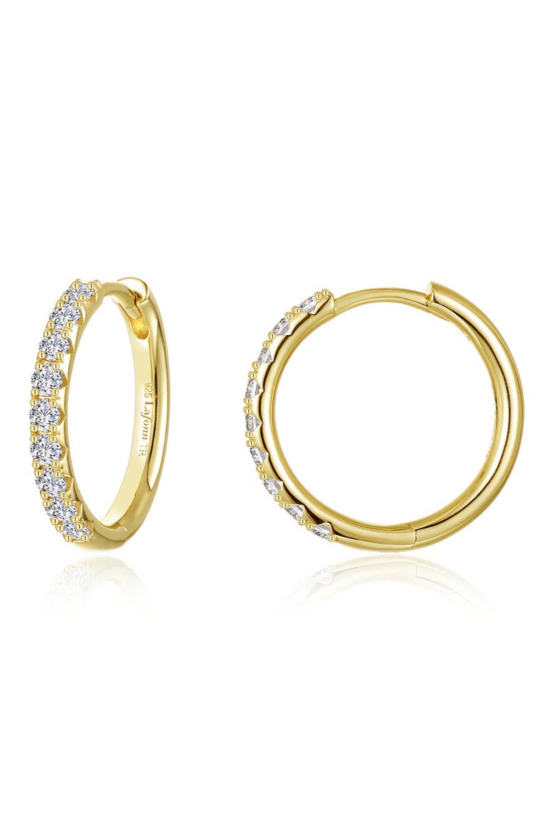 Alina Pavé Simulated Diamond Small Round Hoop Earrings, Main, color, GOLD