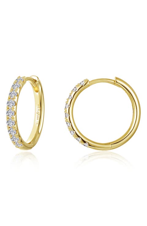 Alina Pavé Simulated Diamond Small Round Hoop Earrings