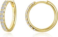 Lafonn Alina Pavé Simulated Diamond Small Round Hoop Earrings