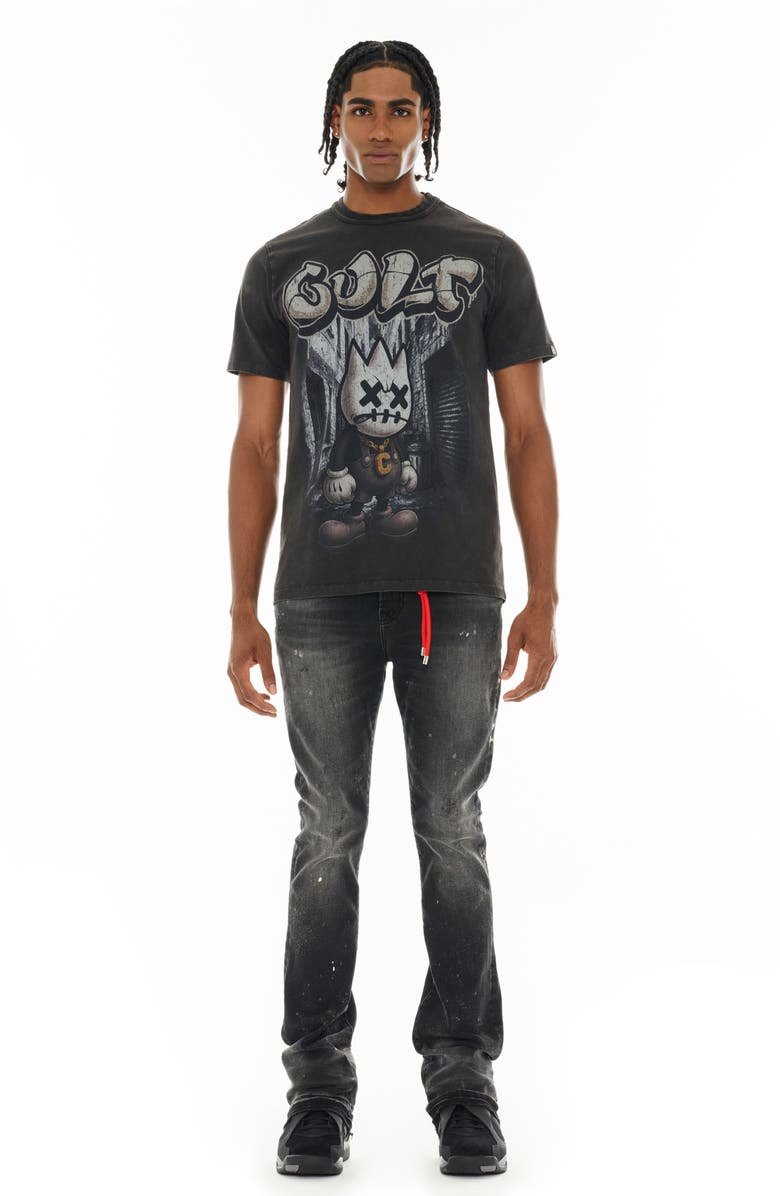 Cult of Individuality Money is the Motive Oversize Graphic T-Shirt, Alternate, color, Vintage Charcoal