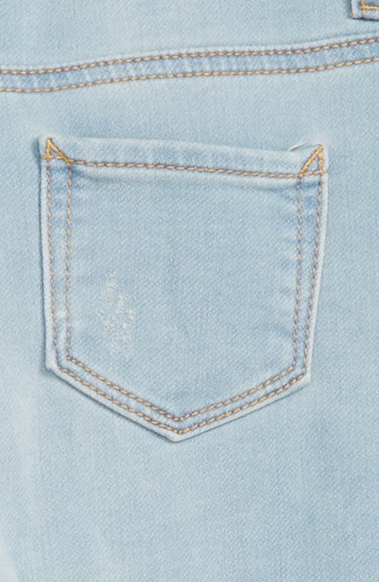 Stem Distressed Denim Skinny Overalls, Alternate, color,