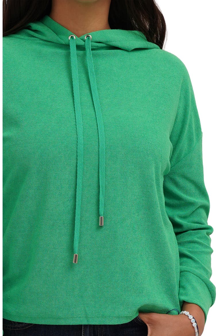Terry Drawstring Hoodie, Alternate, color, GREEN