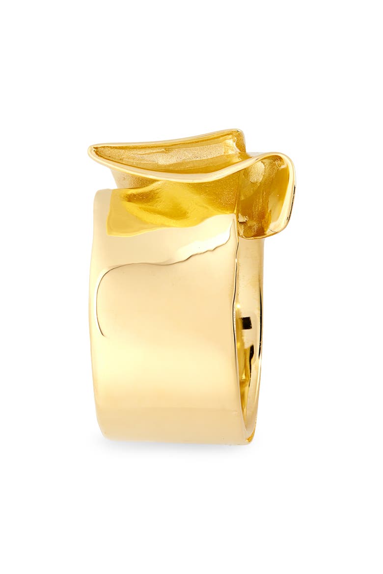 Draped Fold Ring, Alternate, color, 18CT GOLD PLATED