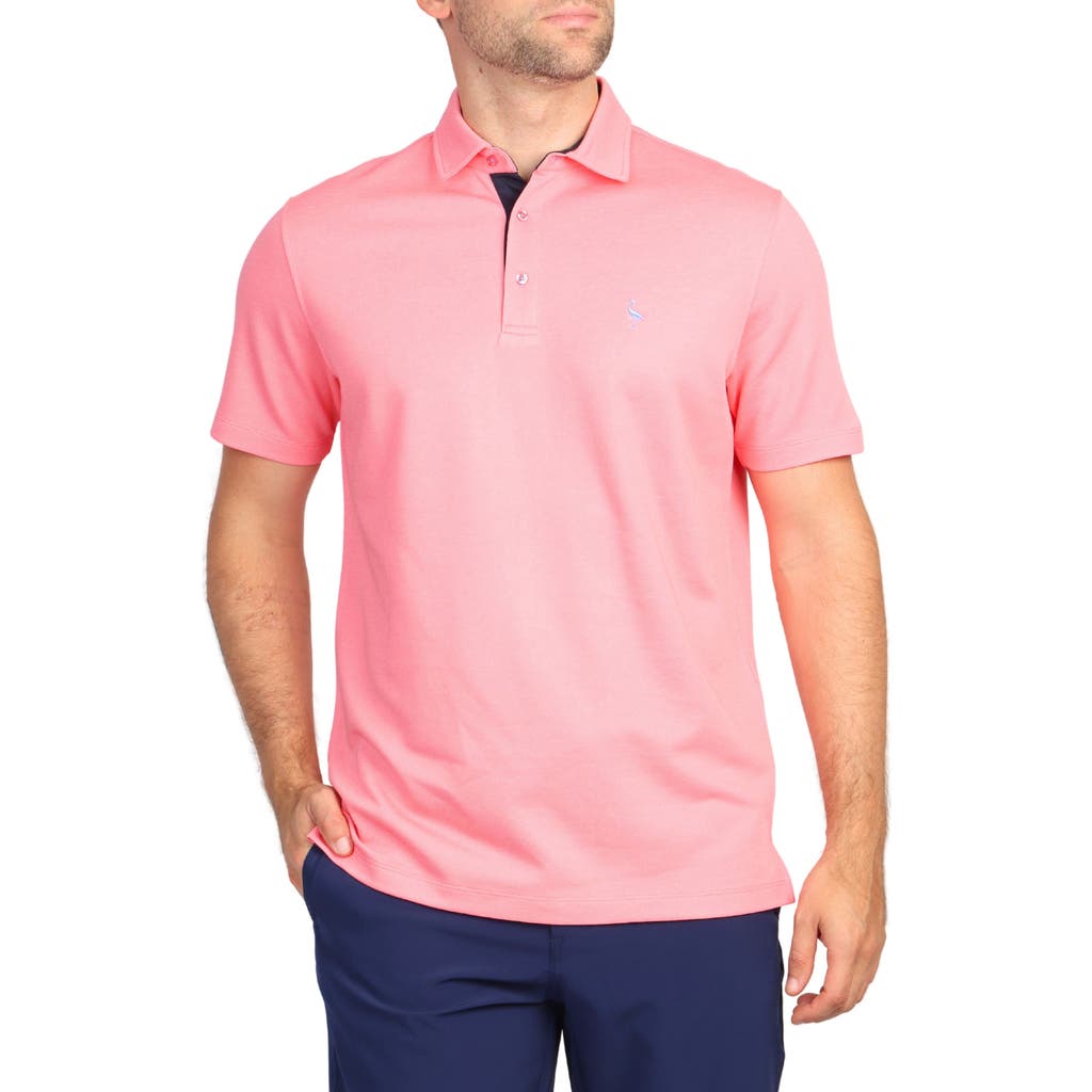 Tailorbyrd Solid Modal Blend Polo In Salmon
