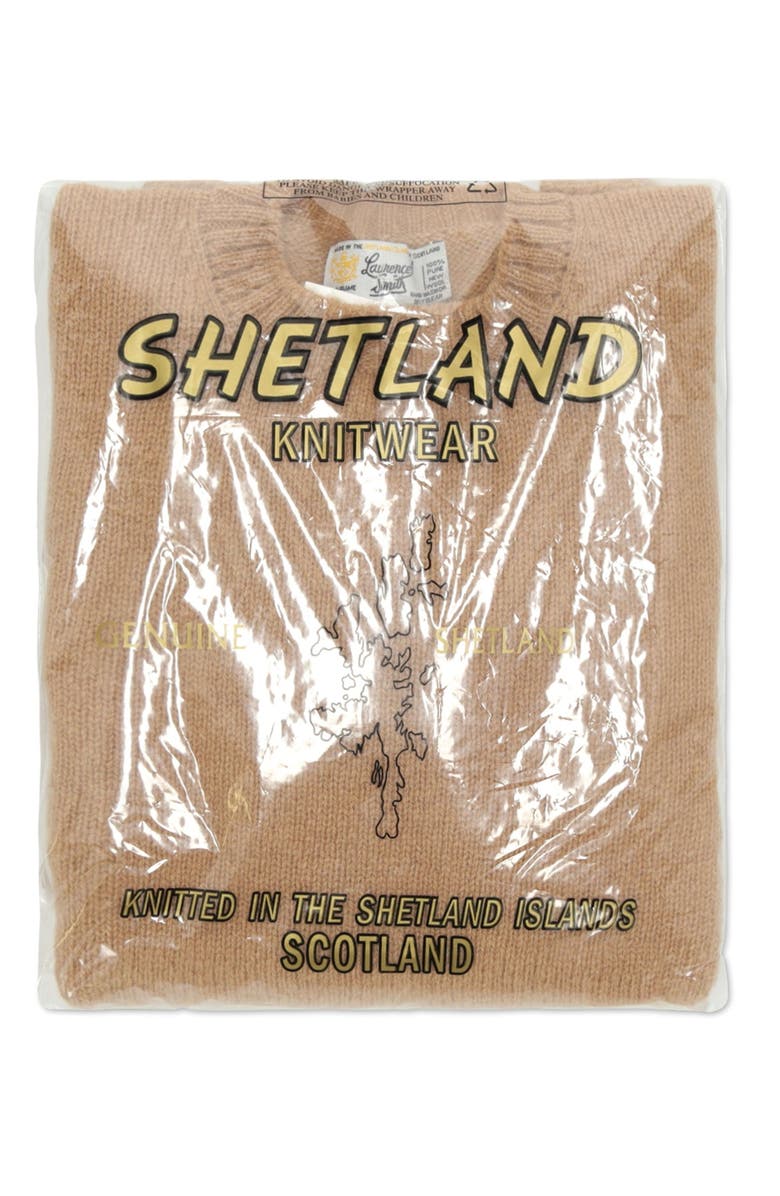 Fortela Shetland Crew Neck Sweater, Alternate, color, Light Brown