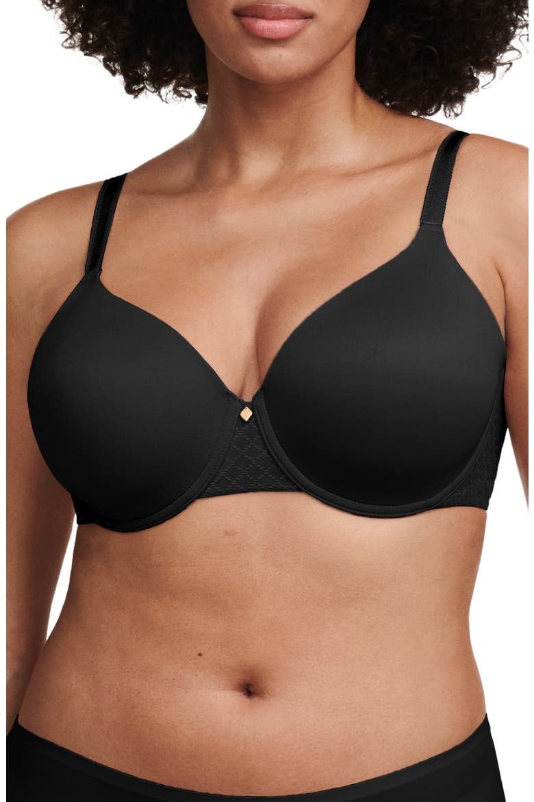 Norah Chic Underwire T-Shirt Bra, Main, color, BLACK