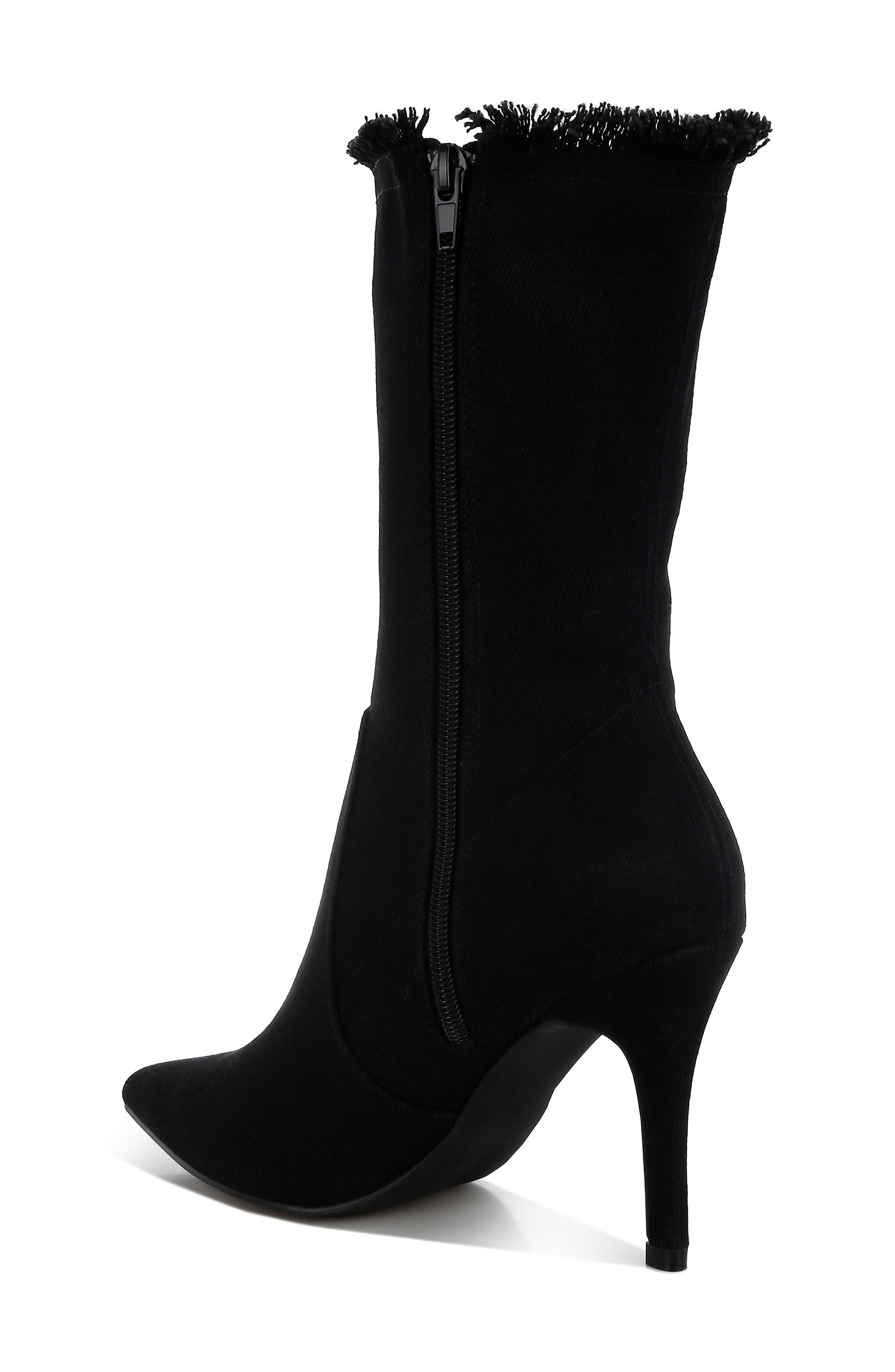 LONDON RAG Himkok Fringed Pointed Toe Boot, Alternate, color, 