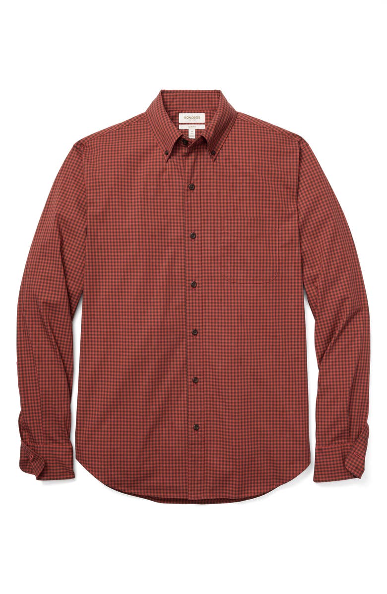 Bonobos Everyday Slim Fit Check Stretch Cotton Button-Down Shirt, Alternate, color, Raliegh Gingham C167