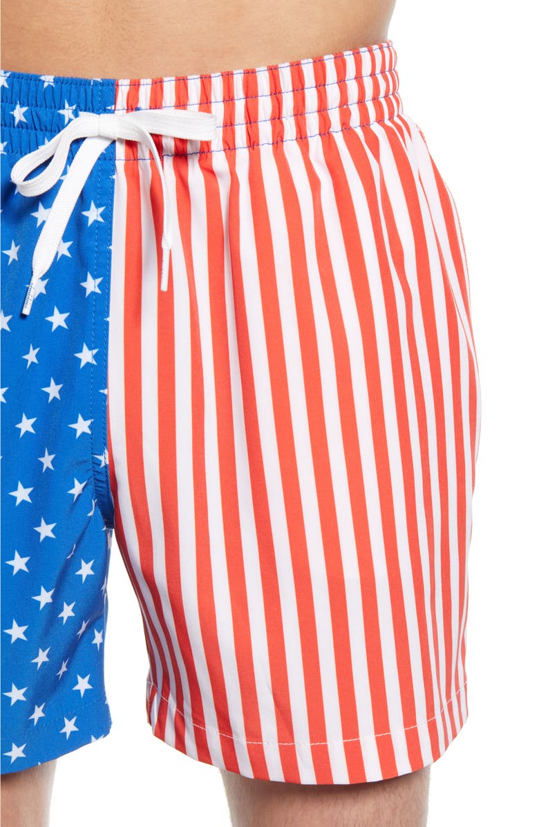 Chubbies American Man Print Swim Trunks, Alternate, color, 