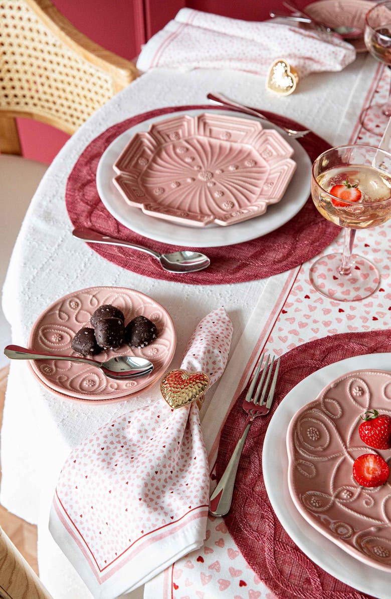 Juliska Love You More Set of 4 Napkins, Alternate, color, Pink