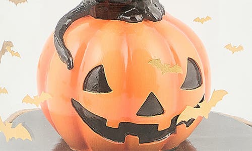 Mackenzie-childs Mackenzie Childs Halloween Black Cat Cloche In Multi