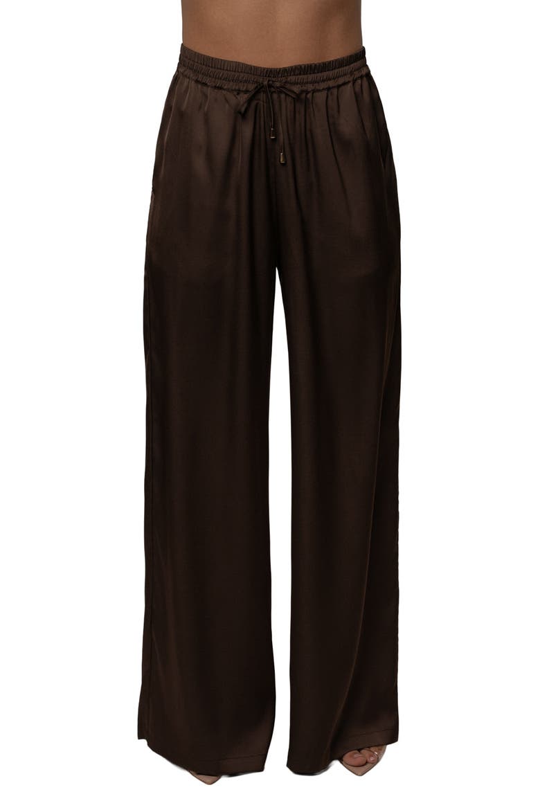 Sunny Day Drawstring Pants, Main, color, Chocolate