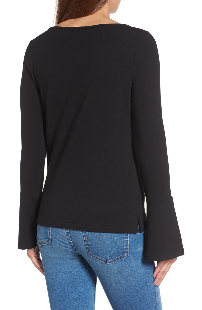 Halogen<sup>®</sup> Flare Sleeve Bateau Tee, Alternate, color, 