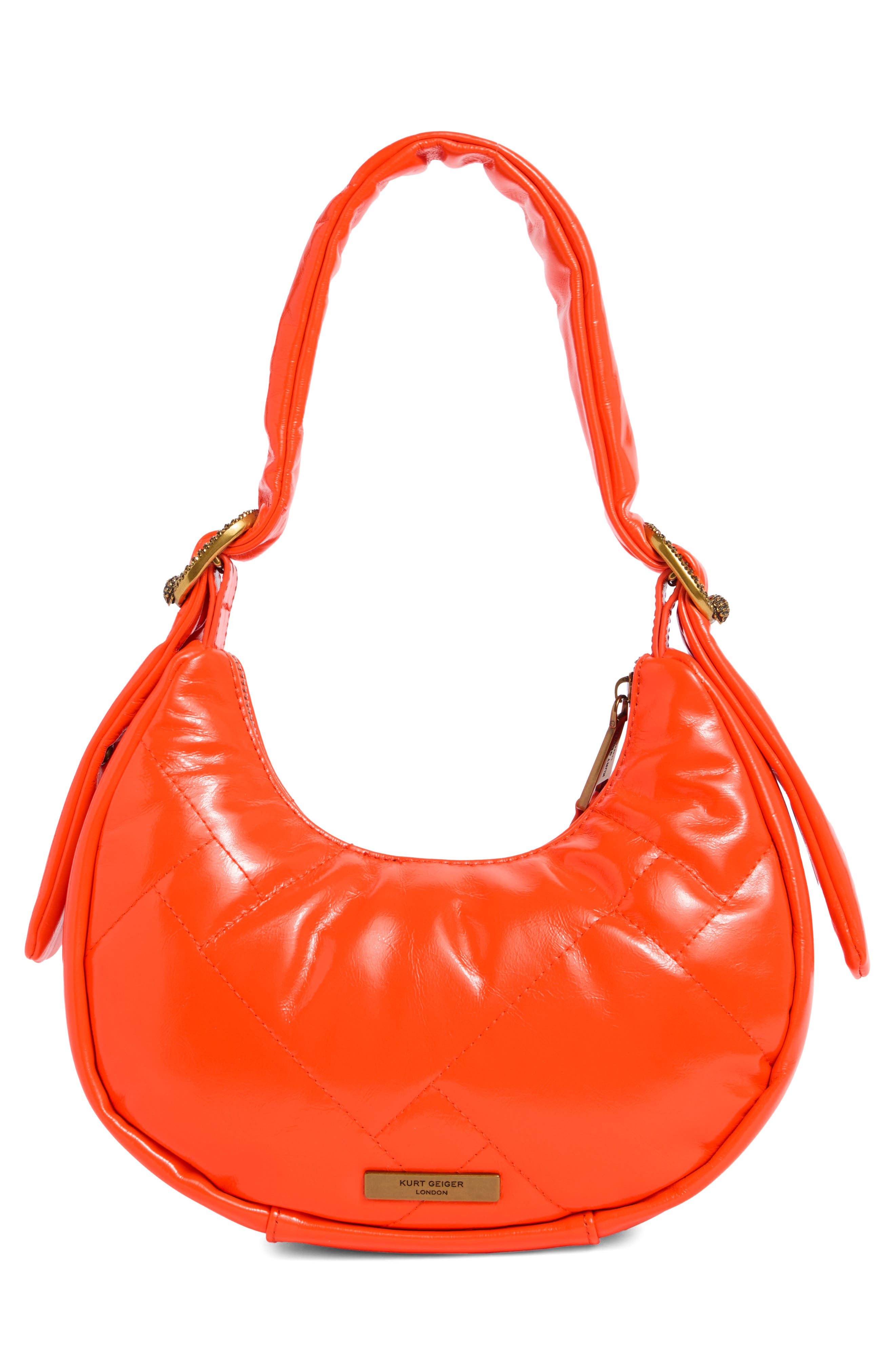 Kurt Geiger London Kensington Puff Small Hobo Shoulder Bag, Alternate, color, Orange