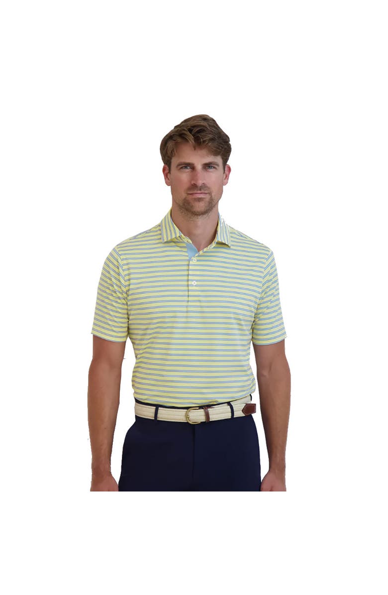 Fairway & Greene Harbour Stripe Mens Golf Polo, Main, color, Sea Hay