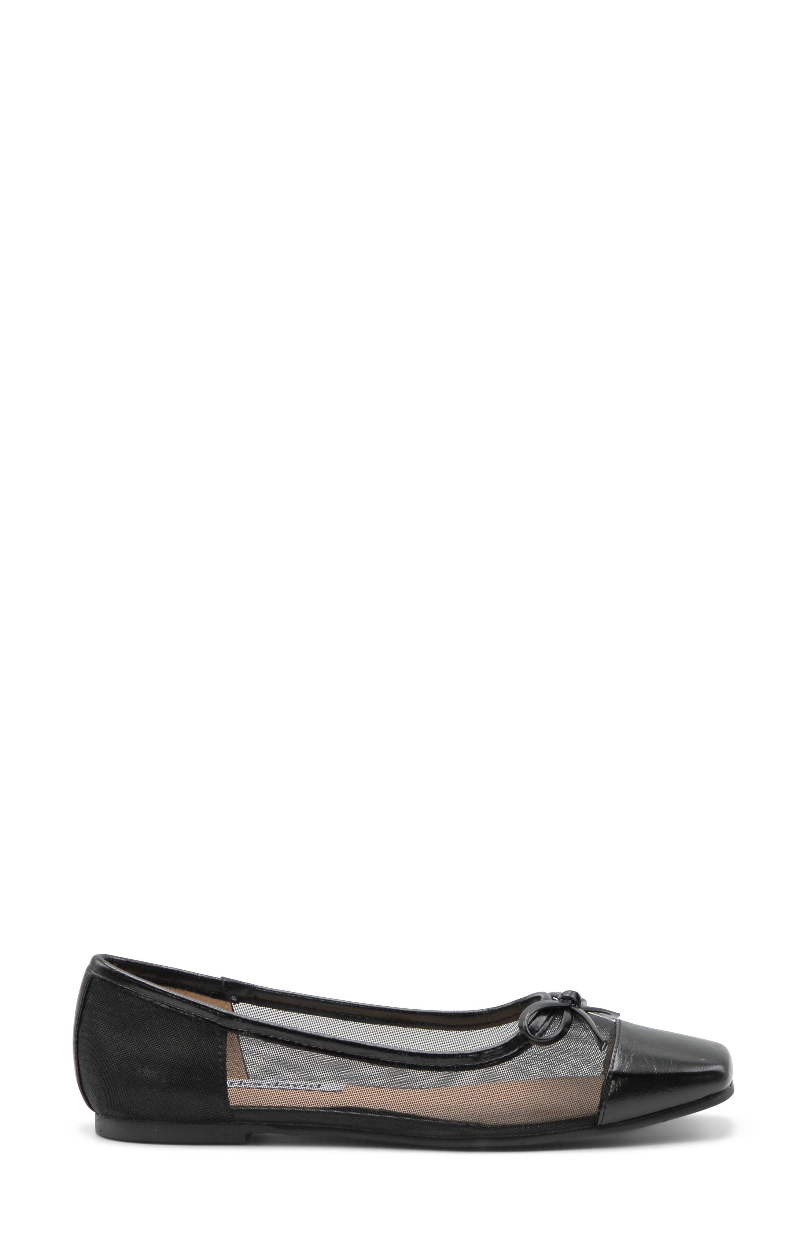 Simply Cap Toe Ballet Flat, Alternate, color, BLACK