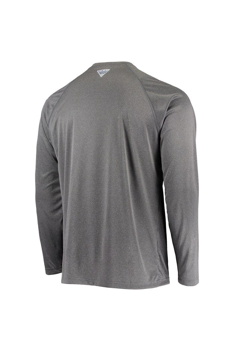 Men's Columbia Heather Charcoal Kentucky Wildcats Terminal Tackle Omni-Shade Raglan Long Sleeve T-Shirt, Alternate, color, Heather Charcoal