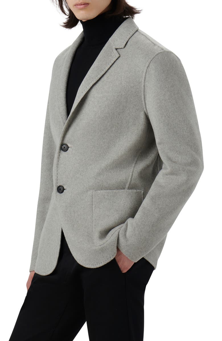 Bugatchi Wool Blend Double Button Blazer, Alternate, color, Platinum