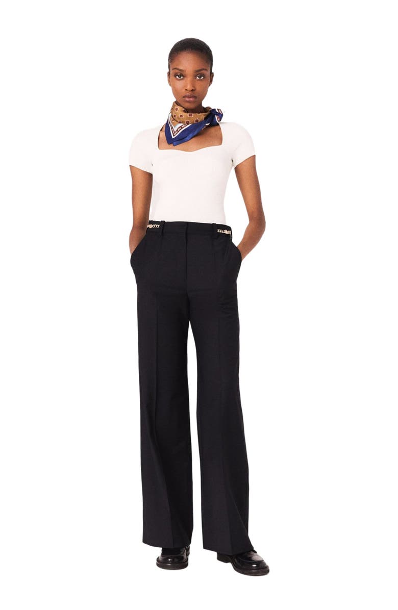maje Knit top, Alternate, color, Ecru