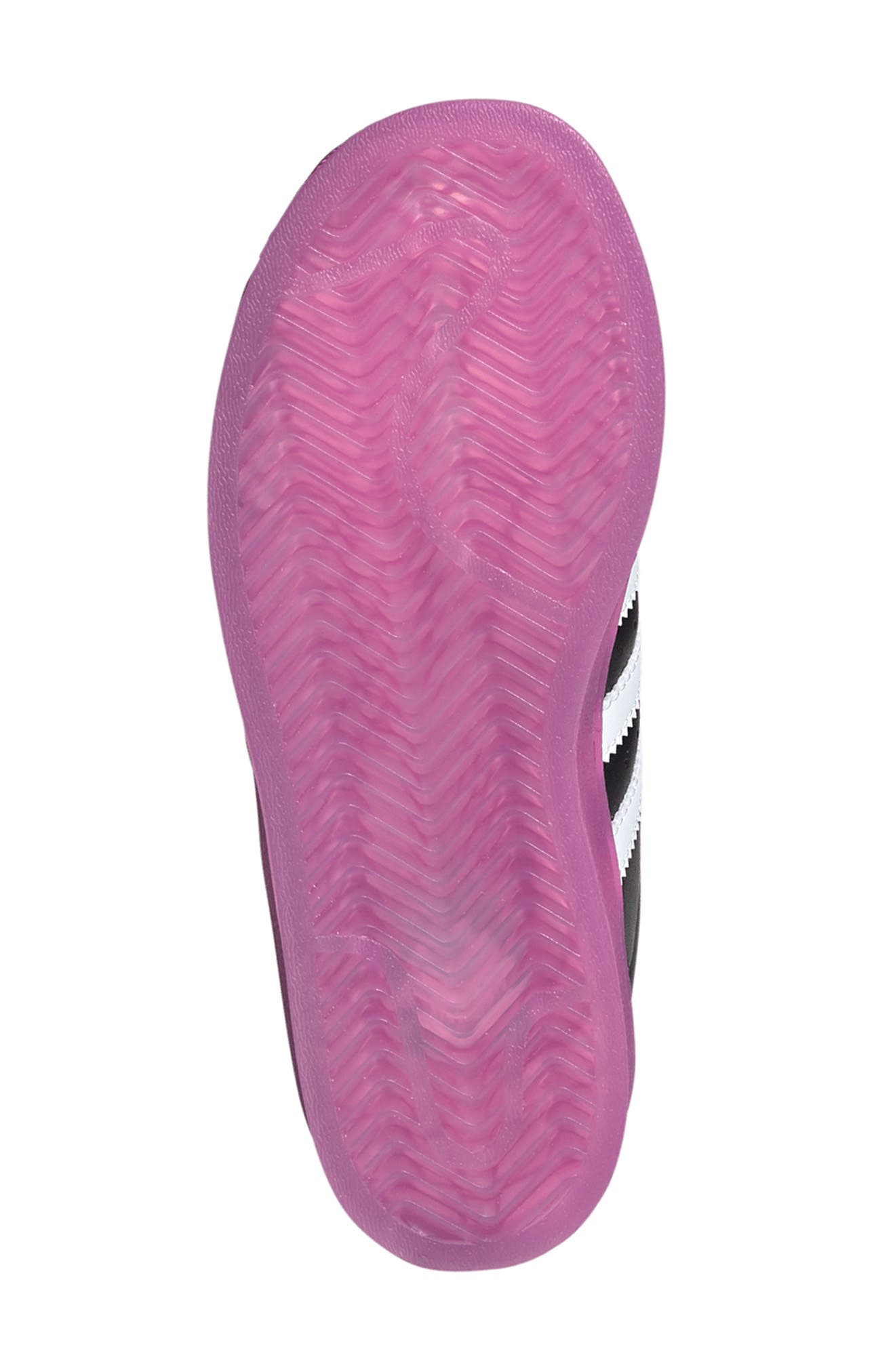 adidas Kids' Superstar LED Lights Sneaker, Alternate, color, Black/ Purple Burst/ White