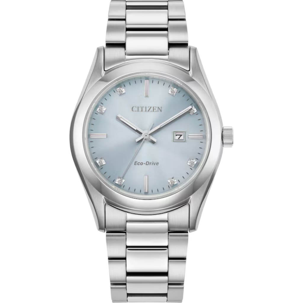 Citizen Mother-of-pearl Diamond Eco-drive Bracelet Watch, 28mm X 8mm