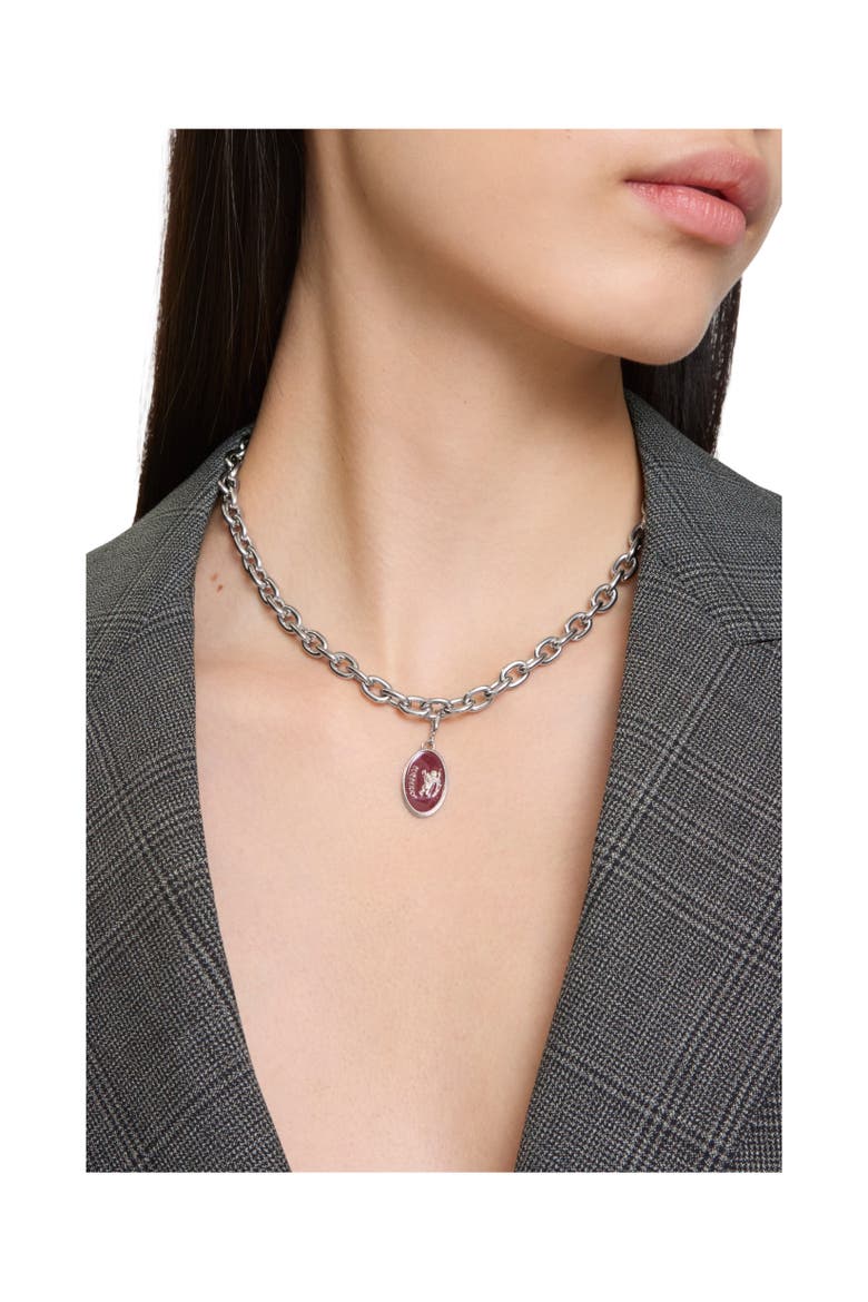 Charm Chain Necklace, Alternate, color, Silver