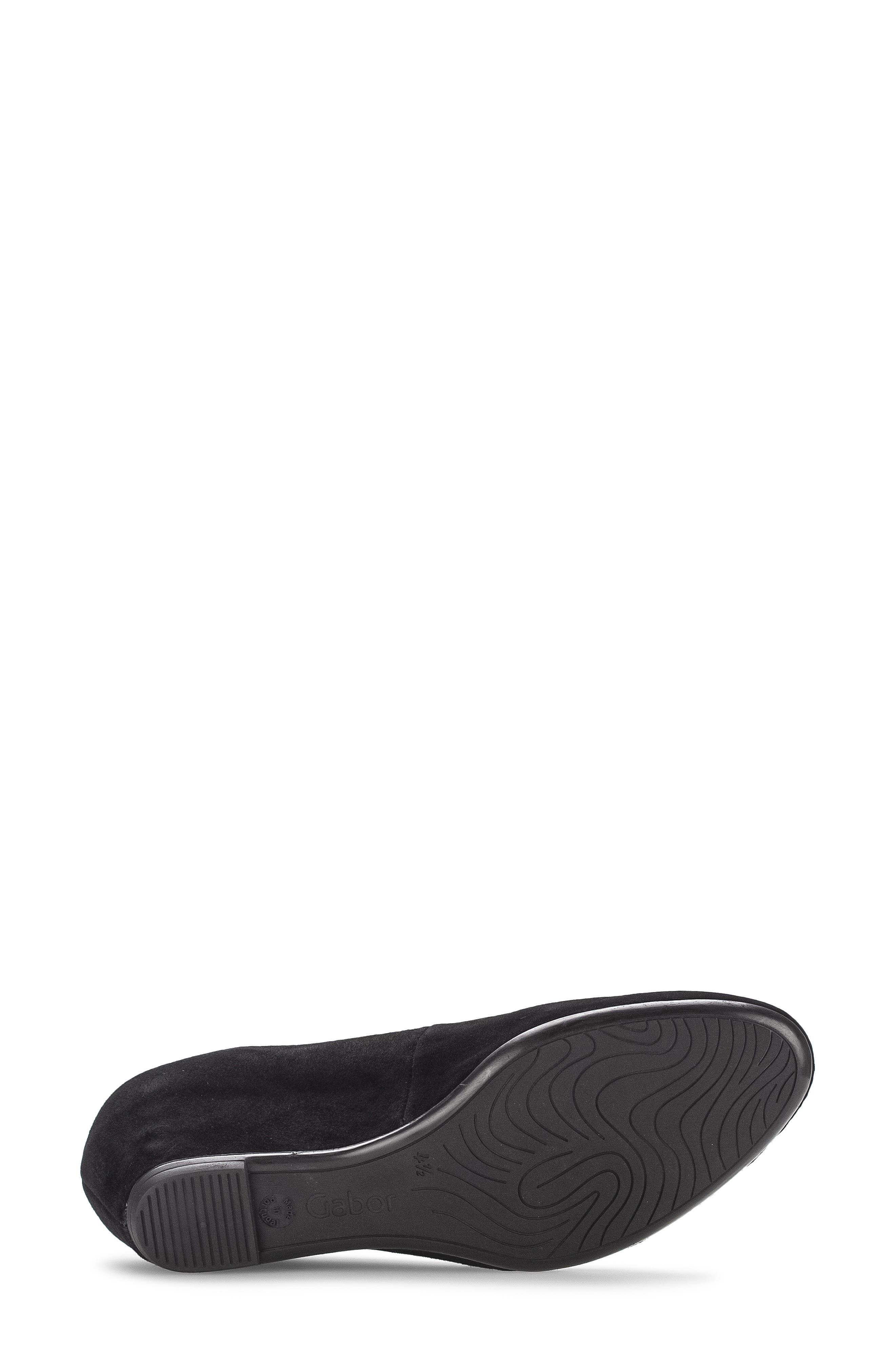 Gabor Suede Wedge Pump, Alternate, color, Black